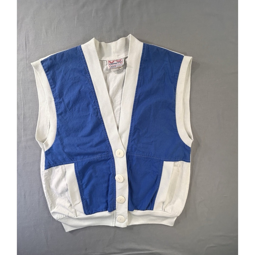Vintage Liberation Colorblock Vest Women's Large Has Issues Made In USA